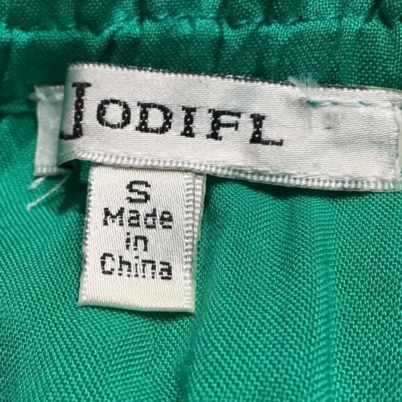 JODIFL Green Floral Embroidered Rayon Tunic Size Small - Picture 3 of 4